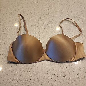 maidenform sweet nothings Bra 36B Nude Underwire Multiway Strapless Padded 08145